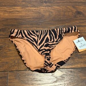 Shade & Shore Animal Print Bikini Bottom NWT